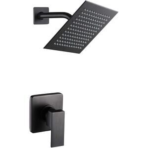 Faucet Shower Set Matte Black , Bathroom Rainfall Shower System